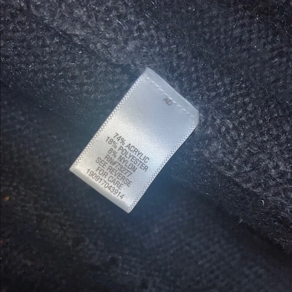 Women's Acrylic Blend Black Open-Front Sweater by Candie's [Size L] - Picture 7 of 12